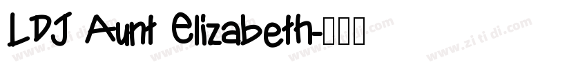 LDJ Aunt Elizabeth字体转换